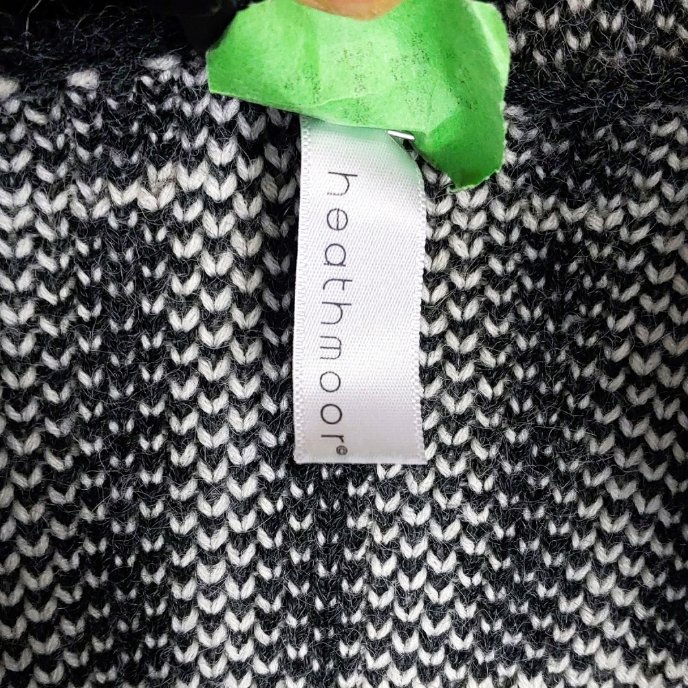 Heathmoor Womens Gray & Cream Glen Plaid Hooded Open Long Cardigan Coat Size S - Picture 9 of 10